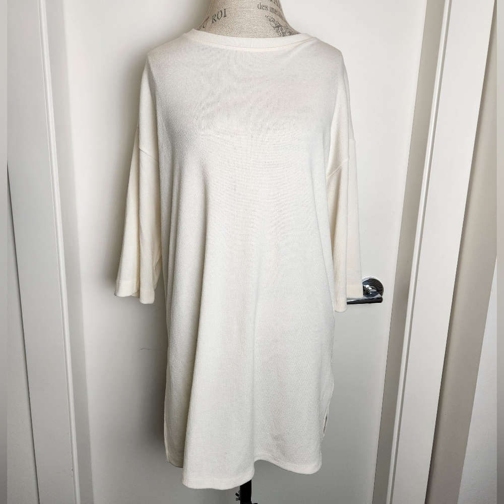 Crepe Linen Jersey Tunic Shift Dress
